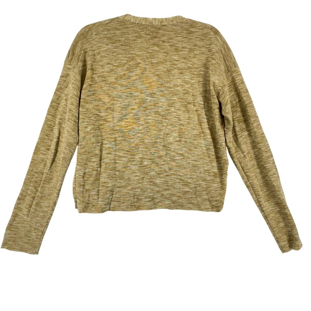 Theory Linen Blend Hanalee Button Cardigan SZ M Minimalist Neutral Light Knit - Picture 4 of 7
